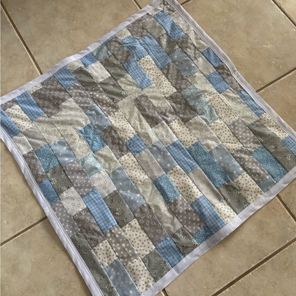 Homemade/handmade baby drag-around blankie/quilt. Approximately 30 x 30 - Picture 2 of 3